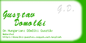 gusztav domolki business card